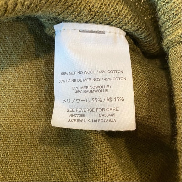 J. Crew V-Neck Sweater Merino Wool & Cotton Blend - Picture 5 of 7